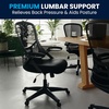image:imageFlash Furniture Porter HighBack Swivel Office Chair with Adjustable Lumbar Support and Seat Height Ergonomic Mesh Desk Chair with FlipUp Armrests GrayBlackBlack