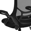 image:imageFlash Furniture Porter HighBack Swivel Office Chair with Adjustable Lumbar Support and Seat Height Ergonomic Mesh Desk Chair with FlipUp Armrests GrayBlackBlack