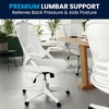 image:imageFlash Furniture Porter HighBack Swivel Office Chair with Adjustable Lumbar Support and Seat Height Ergonomic Mesh Desk Chair with FlipUp Armrests GrayBlackWhite