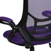image:imageFlash Furniture Porter HighBack Swivel Office Chair with Adjustable Lumbar Support and Seat Height Ergonomic Mesh Desk Chair with FlipUp Armrests GrayBlackPurple