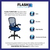 image:imageFlash Furniture Porter HighBack Swivel Office Chair with Adjustable Lumbar Support and Seat Height Ergonomic Mesh Desk Chair with FlipUp Armrests GrayBlackBlue
