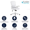 image:imageFlash Furniture Porter HighBack Swivel Office Chair with Adjustable Lumbar Support and Seat Height Ergonomic Mesh Desk Chair with FlipUp Armrests GrayBlackWhite