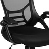 image:imageFlash Furniture Porter HighBack Swivel Office Chair with Adjustable Lumbar Support and Seat Height Ergonomic Mesh Desk Chair with FlipUp Armrests GrayBlackBlack