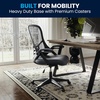 image:imageFlash Furniture Porter HighBack Swivel Office Chair with Adjustable Lumbar Support and Seat Height Ergonomic Mesh Desk Chair with FlipUp Armrests GrayBlackDark Gray