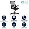 image:imageFlash Furniture Porter HighBack Swivel Office Chair with Adjustable Lumbar Support and Seat Height Ergonomic Mesh Desk Chair with FlipUp Armrests GrayBlackBlack