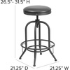 image:imageFlash Furniture Rachel 2 Pack 30 Barstool with Swivel Lift Black LeatherSoft SeatSet of 1