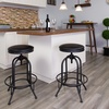 image:imageFlash Furniture Rachel 2 Pack 30 Barstool with Swivel Lift Black LeatherSoft SeatSet of 1