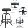 image:imageFlash Furniture Rachel 2 Pack 30 Barstool with Swivel Lift Black LeatherSoft SeatSet of 1