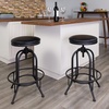 image:imageFlash Furniture Rachel 2 Pack 30 Barstool with Swivel Lift Black LeatherSoft SeatSet of 2