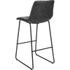 image:imageFlash Furniture Reagan 24 LeatherSoft Counter Height Stools with Footrest MidCentury Modern Bucket Style Dining Chairs Set of 2 Light GrayGrey