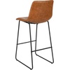 image:imageFlash Furniture Reagan 24 LeatherSoft Counter Height Stools with Footrest MidCentury Modern Bucket Style Dining Chairs Set of 2 Light GrayLight Brown