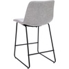 image:imageFlash Furniture Reagan 24 LeatherSoft Counter Height Stools with Footrest MidCentury Modern Bucket Style Dining Chairs Set of 2 Light GrayLight Gray