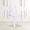 image:imageFlash Furniture Revna 4 Pack Revna Ghost Chair with Oval Back in Revna Transparent CrystalSet of 4