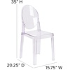 image:imageFlash Furniture Revna 4 Pack Revna Ghost Chair with Oval Back in Revna Transparent CrystalSet of 4
