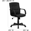 image:imageFlash Furniture Rider MidBack Black LeatherSoft Swivel Task Office Chair with Arms