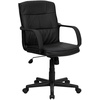 image:imageFlash Furniture Rider MidBack Black LeatherSoft Swivel Task Office Chair with Arms