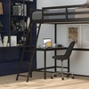 image:imageFlash Furniture Riley Loft Bed Frame with Desk  White Wood Slats  Full Size  Protective Guard Rails amp Ladder  Kids and Teens  Space Saving DesignEspresso