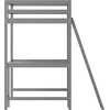 image:imageFlash Furniture Riley Loft Bed Frame with Desk  White Wood Slats  Full Size  Protective Guard Rails amp Ladder  Kids and Teens  Space Saving DesignLight Gray
