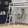image:imageFlash Furniture Riley Loft Bed Frame with Desk  White Wood Slats  Full Size  Protective Guard Rails amp Ladder  Kids and Teens  Space Saving DesignWhite