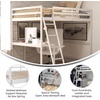 image:imageFlash Furniture Riley Loft Bed Frame with Desk  White Wood Slats  Full Size  Protective Guard Rails amp Ladder  Kids and Teens  Space Saving DesignWhite