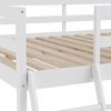 image:imageFlash Furniture Riley Loft Bed Frame with Desk  White Wood Slats  Full Size  Protective Guard Rails amp Ladder  Kids and Teens  Space Saving DesignWhite