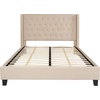 image:imageFlash Furniture Riverdale Full Size Tufted Upholstered Platform Bed in Light Gray FabricBeige