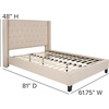 image:imageFlash Furniture Riverdale Full Size Tufted Upholstered Platform Bed in Light Gray FabricBeige