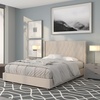 image:imageFlash Furniture Riverdale Full Size Tufted Upholstered Platform Bed in Light Gray FabricBeige