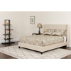 image:imageFlash Furniture Riverdale Full Size Tufted Upholstered Platform Bed in Light Gray FabricBeige