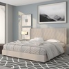 image:imageFlash Furniture Riverdale Full Size Tufted Upholstered Platform Bed in Light Gray FabricBeige