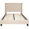 image:imageFlash Furniture Riverdale Full Size Tufted Upholstered Platform Bed in Light Gray FabricBeige