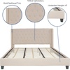 image:imageFlash Furniture Riverdale Full Size Tufted Upholstered Platform Bed in Light Gray FabricBeige