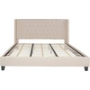image:imageFlash Furniture Riverdale Full Size Tufted Upholstered Platform Bed in Light Gray FabricBeige