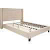 image:imageFlash Furniture Riverdale Full Size Tufted Upholstered Platform Bed in Light Gray FabricBeige