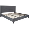 image:imageFlash Furniture Riverdale Full Size Tufted Upholstered Platform Bed in Light Gray FabricDark Gray