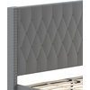 image:imageFlash Furniture Riverdale Full Size Tufted Upholstered Platform Bed in Light Gray FabricDark Gray