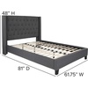 image:imageFlash Furniture Riverdale Full Size Tufted Upholstered Platform Bed in Light Gray FabricDark Gray