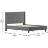 image:imageFlash Furniture Riverdale Full Size Tufted Upholstered Platform Bed in Light Gray FabricDark Gray