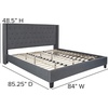 image:imageFlash Furniture Riverdale Full Size Tufted Upholstered Platform Bed in Light Gray FabricDark Gray