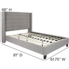 image:imageFlash Furniture Riverdale Full Size Tufted Upholstered Platform Bed in Light Gray FabricLight Gray