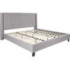 image:imageFlash Furniture Riverdale Full Size Tufted Upholstered Platform Bed in Light Gray FabricLight Gray