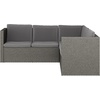 image:imageFlash Furniture Roan Patio Seating Set Wicker PE Rattan Frame LShaped Sectional with Side Lift Coffee Table Storage Back and Seat Cushions BrownNavyGray CushionsGray Frame