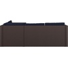 image:imageFlash Furniture Roan Patio Seating Set Wicker PE Rattan Frame LShaped Sectional with Side Lift Coffee Table Storage Back and Seat Cushions BrownNavyNavy CushionsBrown Frame