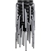 image:imageFlash Furniture Stackable Stool with Black Seat and Silver Powder Coated Frame Pack of 1Black