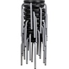 image:imageFlash Furniture Stackable Stool with Black Seat and Silver Powder Coated Frame Pack of 1Black