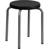 image:imageFlash Furniture Stackable Stool with Black Seat and Silver Powder Coated Frame Pack of 1Black