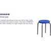 image:imageFlash Furniture Stackable Stool with Black Seat and Silver Powder Coated Frame Pack of 1Blue