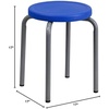 image:imageFlash Furniture Stackable Stool with Black Seat and Silver Powder Coated Frame Pack of 1Blue