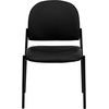 image:imageFlash Furniture Tania Comfort Vinyl Upholstered Stackable Side Reception Chair with Padded Seat Modern Stackable Chair for Living RoomOffice BlackBlack Vinyl