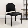 image:imageFlash Furniture Tania Comfort Vinyl Upholstered Stackable Side Reception Chair with Padded Seat Modern Stackable Chair for Living RoomOffice BlackBlack Vinyl